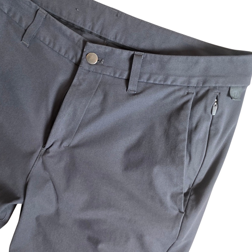 Lululemon Commission Slim‎ Pant Mens 33 Obsidian Dark Grey Warpstreme LM5A90S